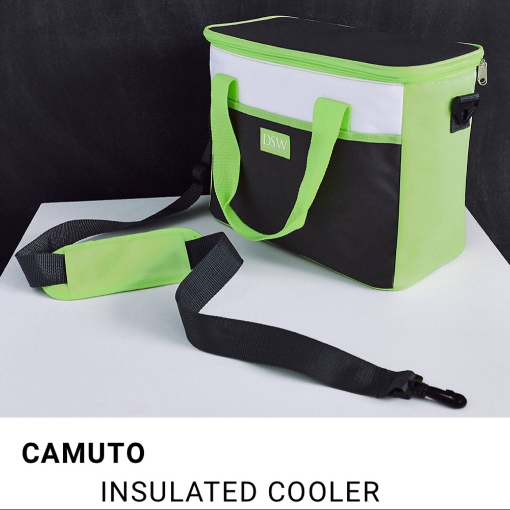 🆕 Insulated Travel Cooler Bag Grn/Grey CAMUTO DSW
